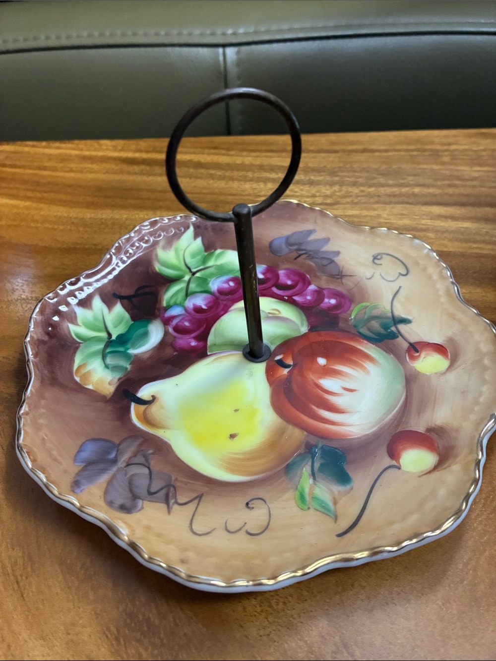 Vintage Lefton Hand-Painted Fruit Tidbit Tray